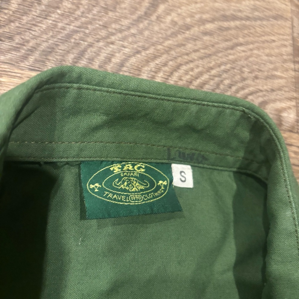 TAG Safari Trail Shirt Women’s S Green LS Utility Outdoor Button Down Gorpcore - Picture 4 of 5